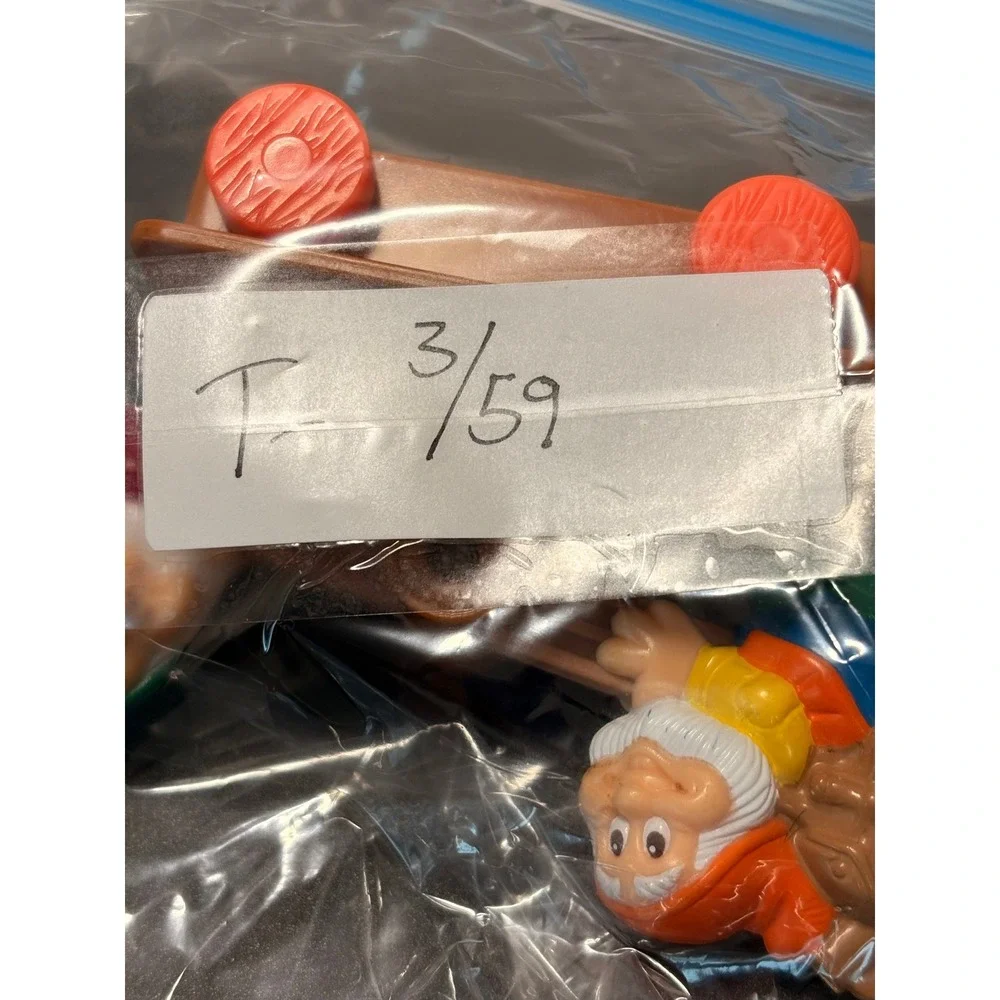 Disney Seven Dwarfs Seesaw Toy Unisex OS Brown Excellent Vintage Rolling Toy